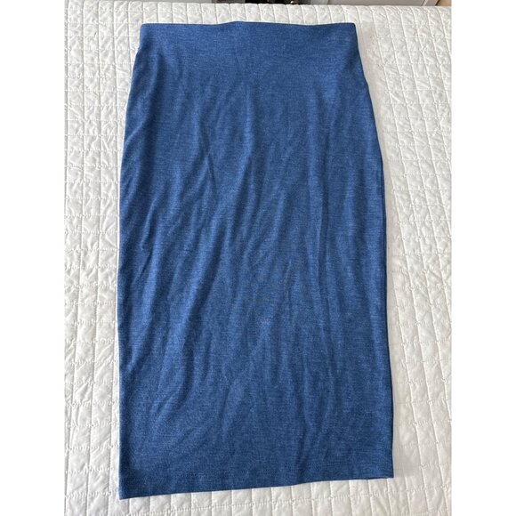 Forever 21 Dresses & Skirts - Forever 21 Blue Pencil Skirt Size S Polyester Rayon Blend Made In Cambodia
